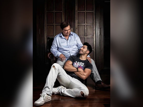 Varun Dhawan and his father (Image source: Twitter)