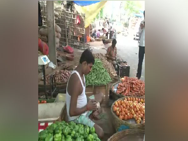 Visual of vegetable market of Patna. Photo/ANI