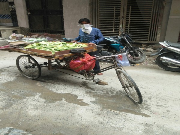 24-year-old Bhuvan who has started selling vegetables in East Delhi's Mandawali.