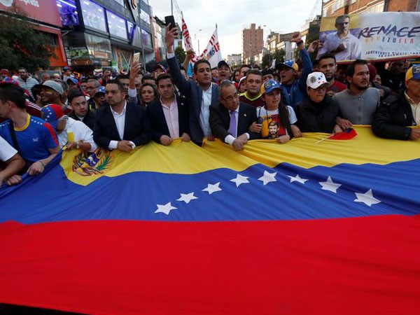 Protesters in Caracas in January 2019 (Photo/Reuters)