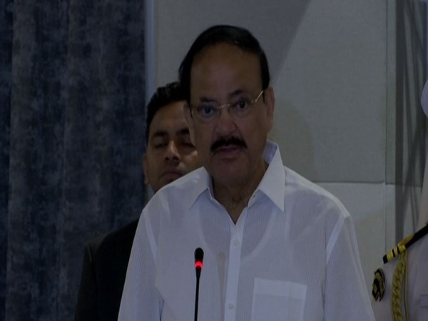 Vice President Venkaiah Naidu addressing the Indian diaspora of Azerbaijan in Baku on Thursday.