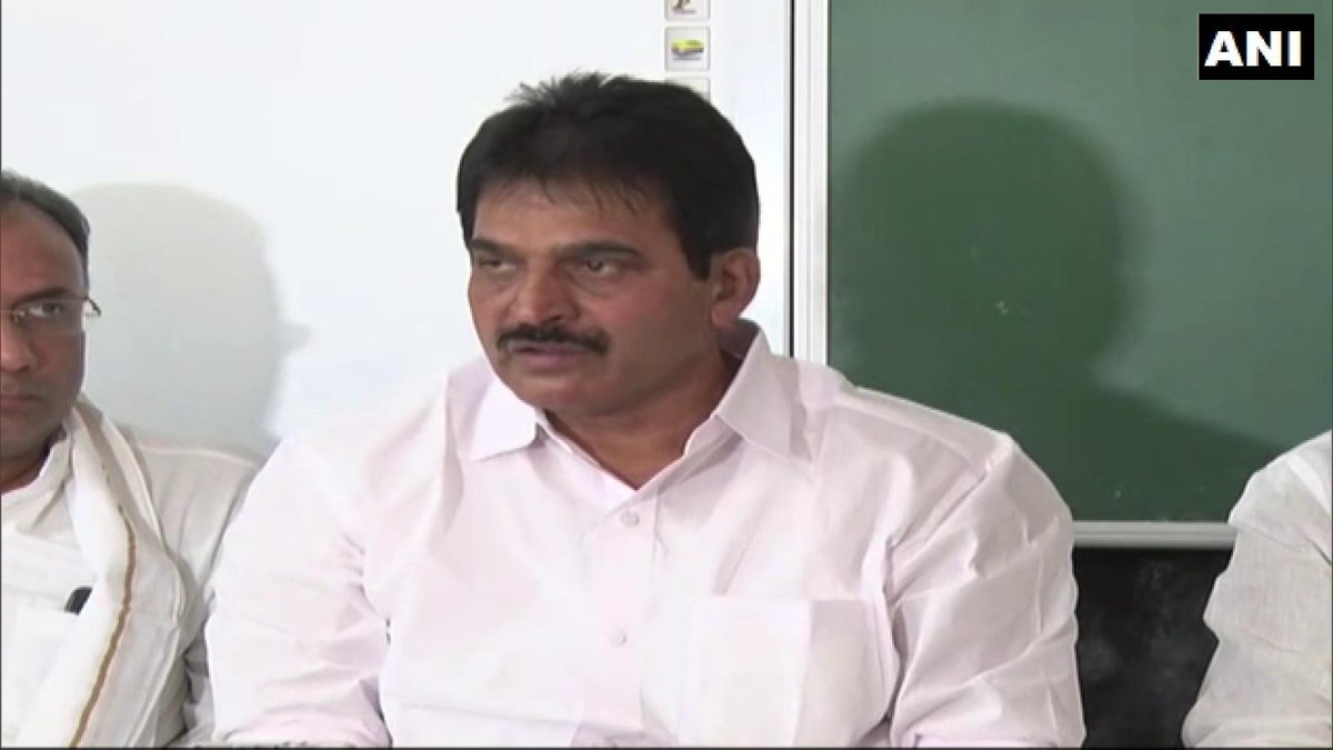 Congress leader KC Venugopal addressing a press conference at Kalaburagi on Monday