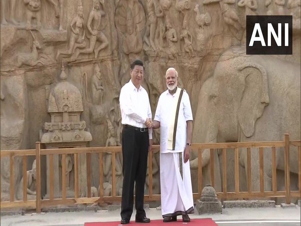 Chinese President Xi Jinping and Prime Minister Narendra Modi at Arjuna's Penance in Mamallapuram on Friday (file photo)