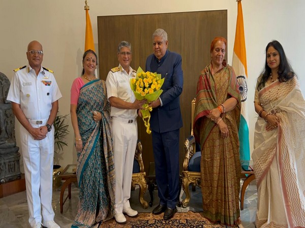 Vice Admiral Biswajit Dasgupta calls on West Bengal Governor Jagdeep Dhankhar 