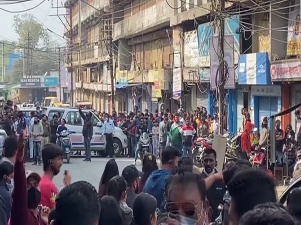 Visual from the shooting of Vicky Kaushal's untitled film in Indore. (Photo/ANI)