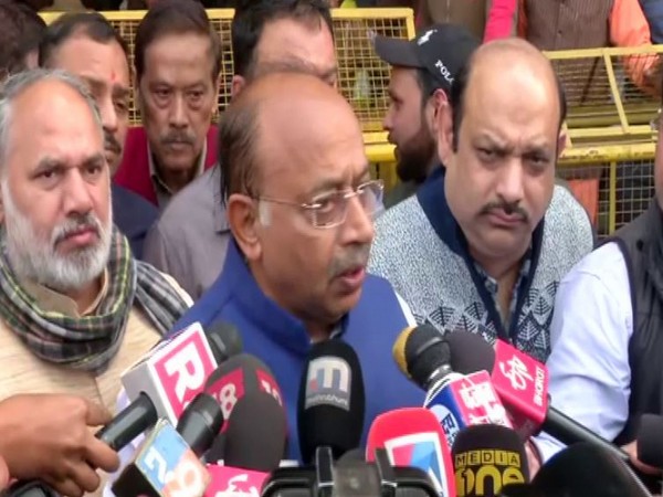 Rajya Sabha MP Vijay Goel speaks to media in New Delhi [Photo/ANI]