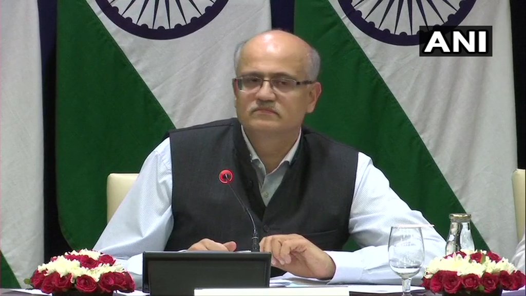 Foreign Secretary Vijay Gokhale speaking during a press conference in New Delhi on Friday