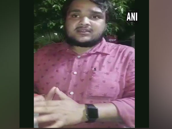Vijay Singh, first year student of AMU talking to ANI at Aligarh on Thursday 