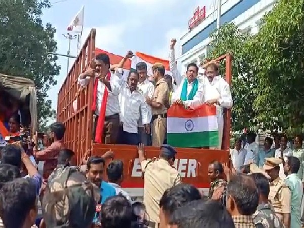 A visual from Vijayawada, Andhra Pradesh on Monday.
