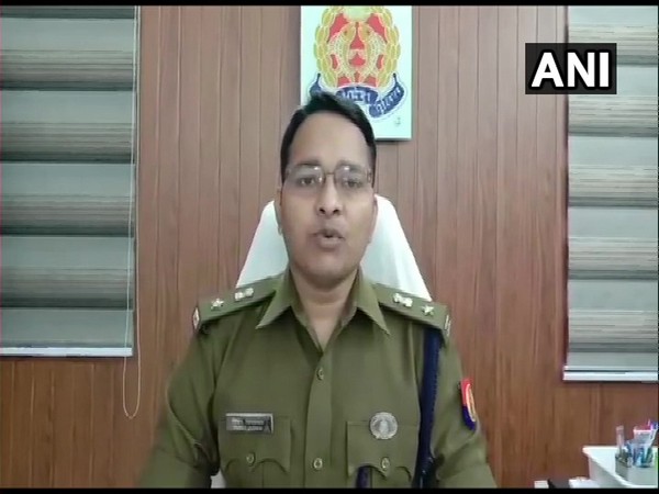 Vineet Jaiswal, Superintendent of Police (SP) Hathras speaking to media on Monday. (Photo/ANI)