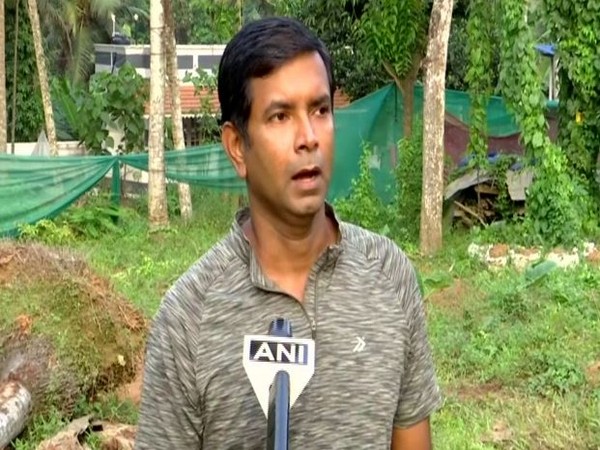 Vinod Venugopal along with his partners harvested 11,500 kilograms of tapioca in eight months. (Photo/ANI)