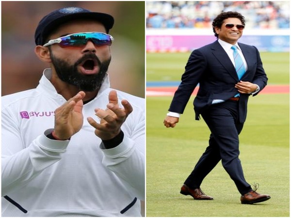 Indian skipper Virat Kohli and legendary batsman Sachin Tendulkar