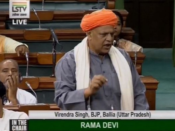 BJP MP Virendra Singh speaking in Lok Sabha on Thursday. 