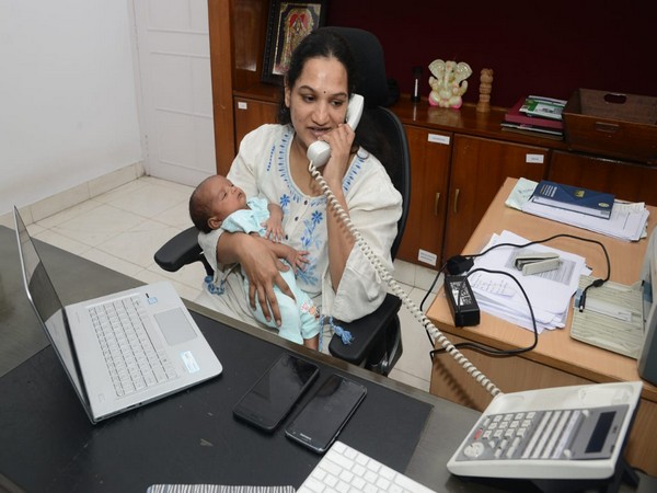 GVMC Commissioner G Srijana at work (Photo/ANI)