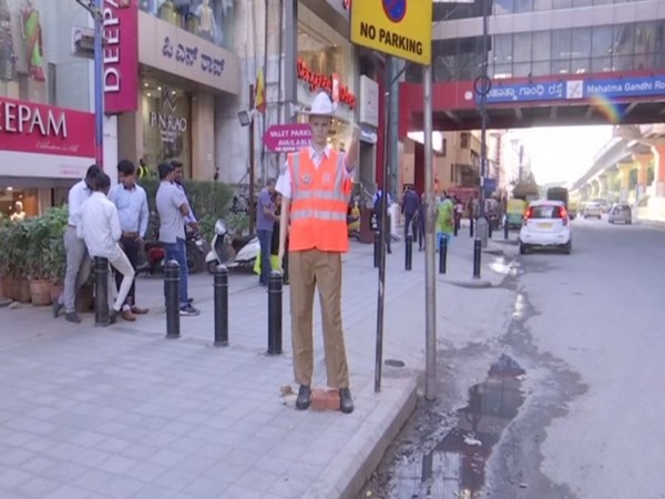 A mannequin at Mahatma Gandhi road, Bengaluru.