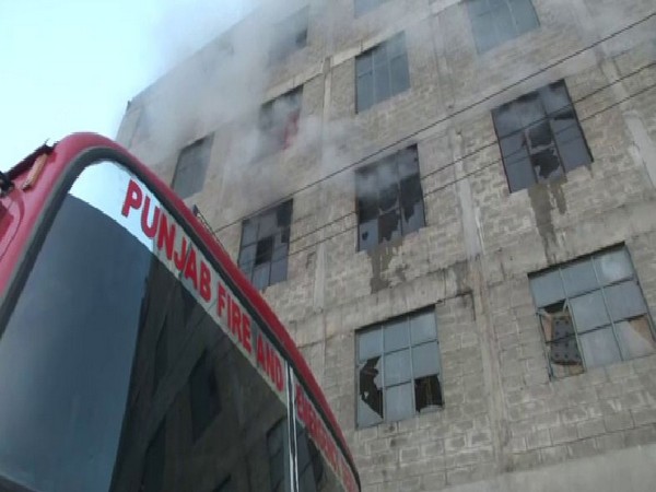 Visuals from the factory where fire broke out on Sunday. Photo/ANI