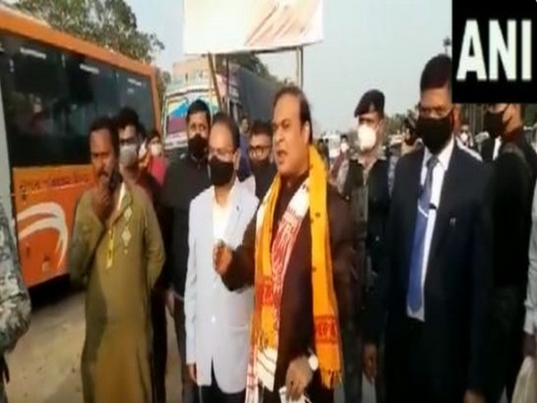 Assam CM Himanta Biswa Sarma scolds Nagaon DC for halting traffic on his arrival (Photo/ANI)