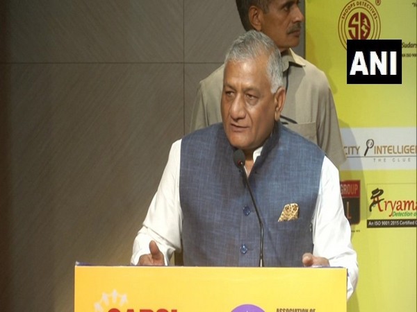 Union Minister VK Singh speaking at an event in New Delhi on Saturday.