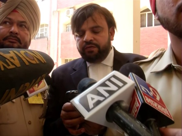 Victim's advocate Mubeen Farooqui speaking to media in Pathankot on Monday Photo/ANI