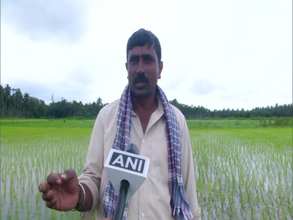 Satish, a farmer in Shivamogga in conversation with ANI. 