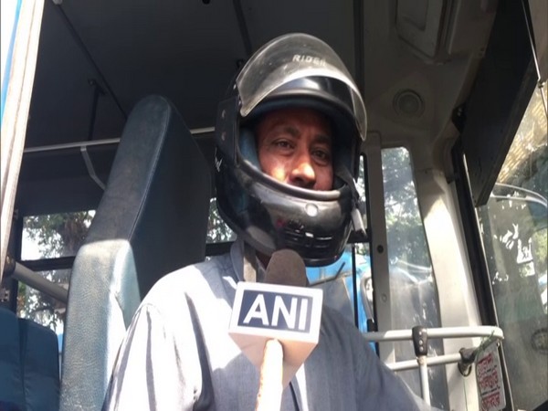A North Bengal State Transport Corporation bus driver in conversation with ANI. (Photo/ANI)
