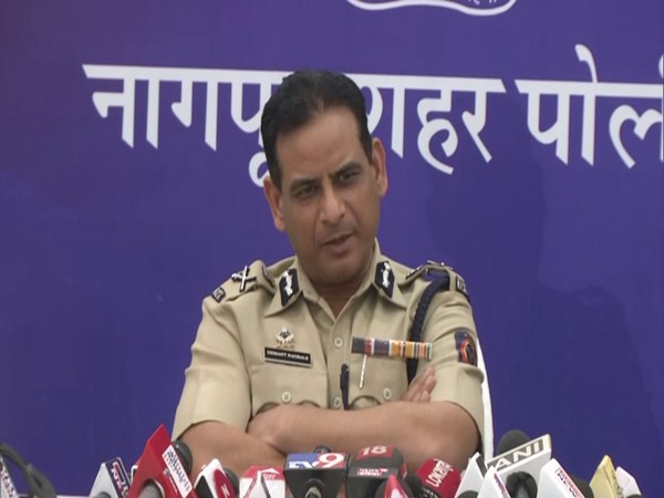 Maharashtra Director-General of Police (DGP) Hemant Kumar Nagrale addressing a press conference in Nagpur. (Photo/ANI)