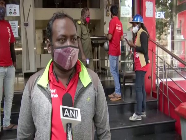 Srinavas, a delivery person in conversation with ANI. (Photo/ANI)