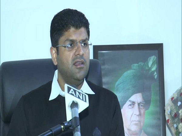 Haryana's Deputy Chief Minister Dushyant Chautala talking to ANI on Saturday. (Photo/ANI)