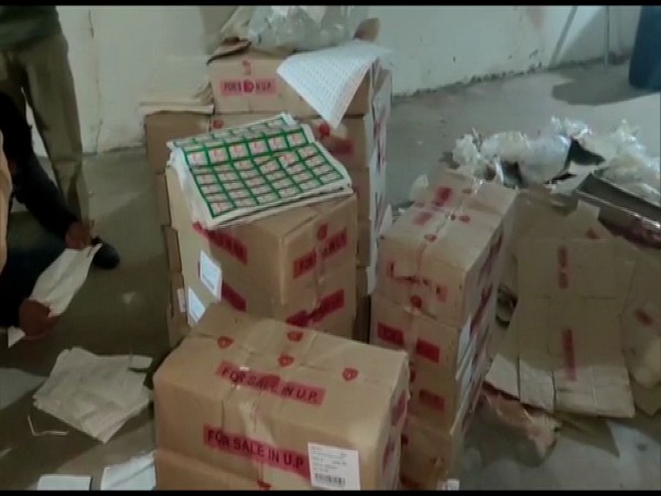 A large quantity of liquor seized from the site. (Photo/ANI)