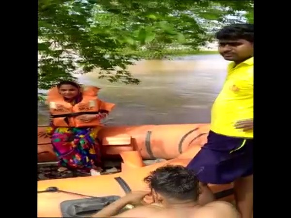 Rescue operation in Odisha's Jajpur village were carried out by Bari Fire Service rescue team. (Photo/ANI)