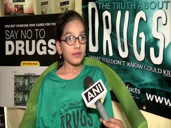 Tanya Begum, a student of Class 4 who has been raising her voice against drugs, in conversation with ANI. (Photo/ANI)