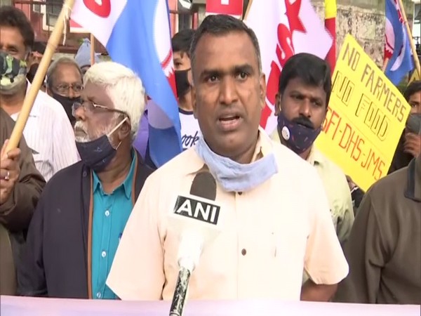 Visuals from protest in Bengaluru (Photo/ANI)