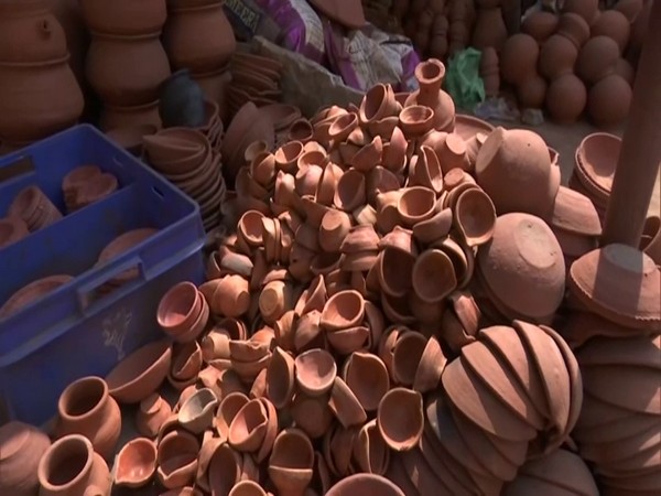 Diyas in Hyderabad. (Photo/ANI)