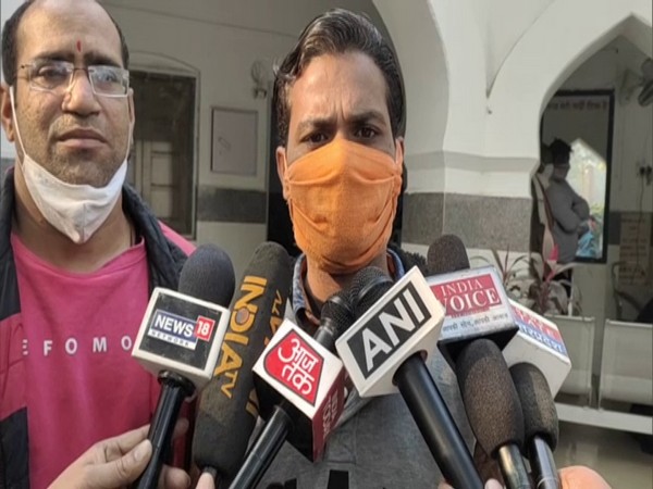 Karamveer talking to media in Uttar Pradesh's Aligarh on Thursday. 