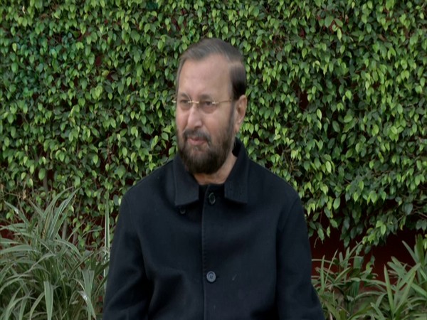 Union Information and Broadcasting Minister Prakash Javadekar talking to ANI on Sunday. (Photo/ANI)