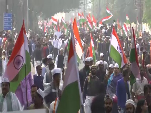 Scores of people holding anti-CAA rally in Bhopal on Wednesday, shouting slogans and holding placards