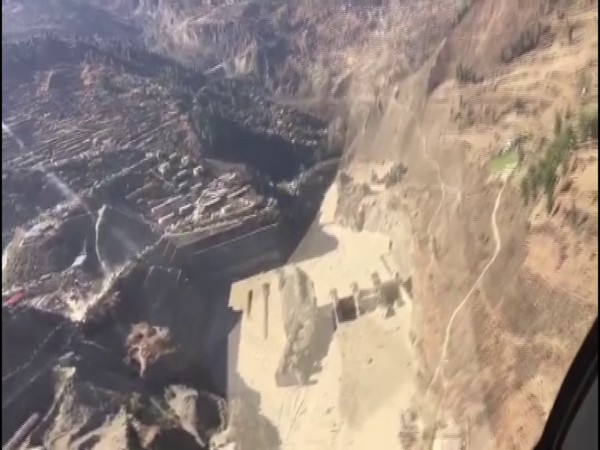 Aerial view of the devastation site in Chamoli. (Source: ITBP)