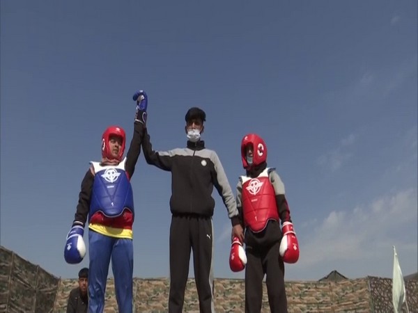 A player declared the winner in the Wushu competition. (Photo/ANI)