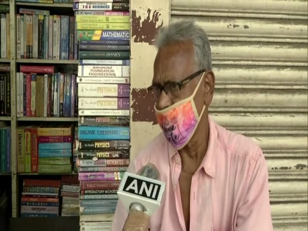 Anil Kumar Sen, a bookseller in Kolkata's College Street. (Photo/ANI)