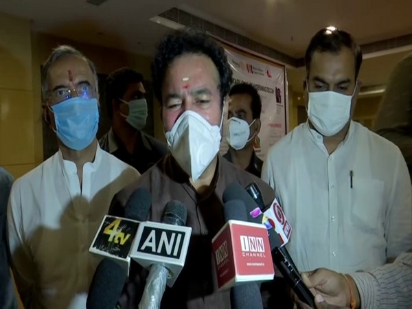 Union Minister of State for Home Affairs G Kishan Reddy speaking to the media after the launch.