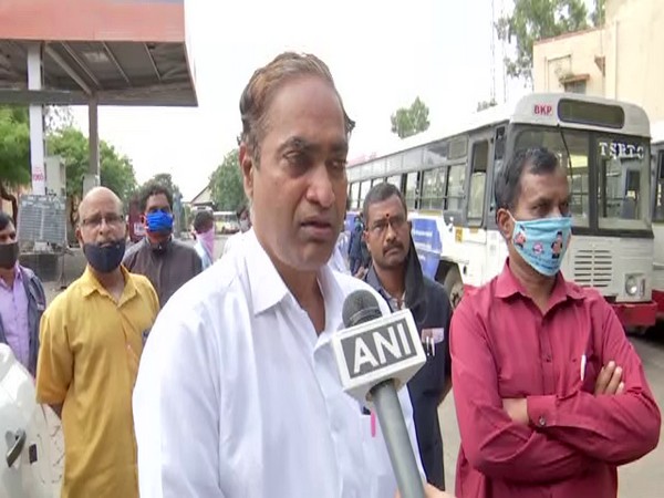 P Venkat Reddy, manager of the Barkatpura Bus Depot in conversation with ANI. (Photo/ANI)