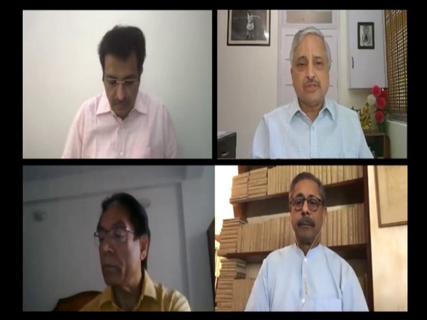 Director AIIMS Delhi Dr Randeep Guleria and others addressing issues related to coronavirus. (Photo/ANI)