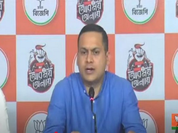 BJP information and technology cell head Amit Malviya addressinh a press conferance.