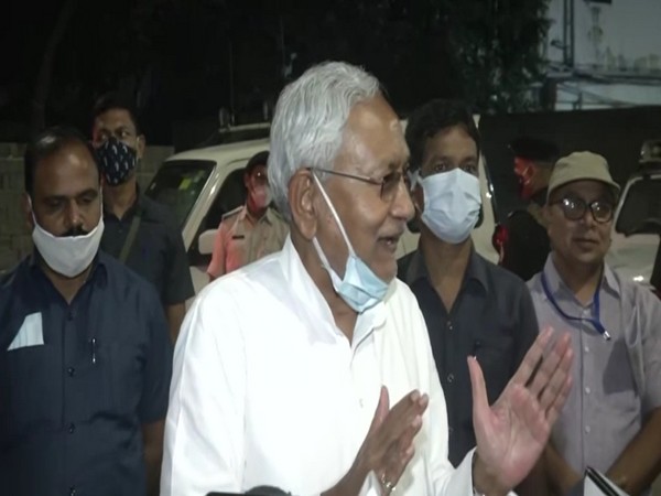 Bihar Chief Minister speaking to the media in Patna on Monday. (Photo/ANI)