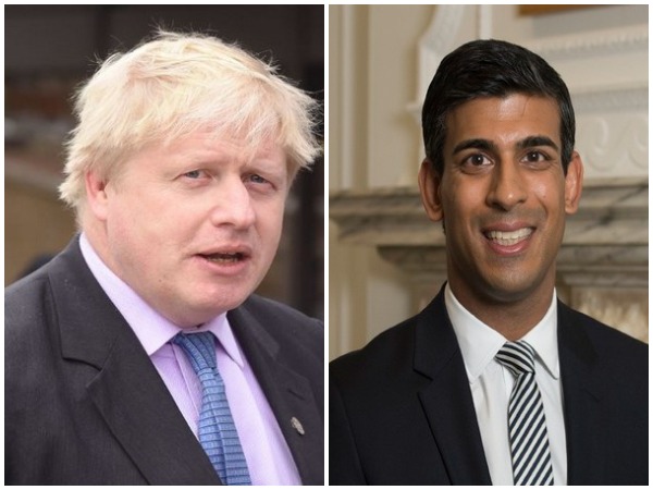 UK Prime Minister Boris Johnson and Rishi Sunak, Chancellor of the Exchequer (Finance Minister).