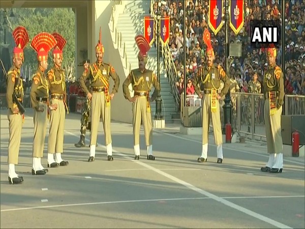 Although a daily occurrence, this border ceremony has a distinct flavor to it on the occasion of the Republic Day (Picture Courtesy: ANI Twitter)