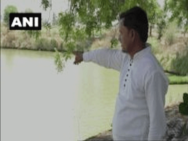 Rinku Sharma, a man who has dug up around 12 dozen ponds in the villages of Chandaus block. Photo/ANI