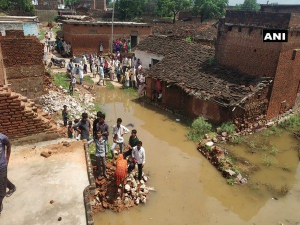The floodwater not only damaged crops in the fields but also entered homes of the locals. (Photo: ANI)