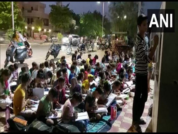 Gujarat civil engineer provides free education to underprivileged kids. (Photo/ANI)
