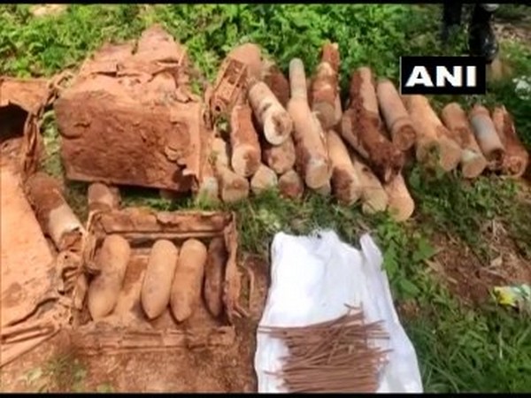 World War-II era bomb and ammunition were found in a residential area in Moreh, Manipur on Thursday. [Photo/ANI]